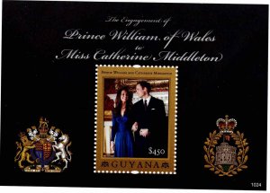 Guyana 2011 SGMS6744 S/S $500 Minisheet Engagement of William and Catherine