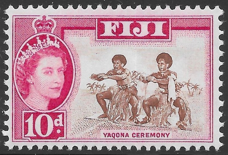 Fiji Scott 181 MNH 10d carmine and brown Yaqona Ceremony issue of 1964 ...