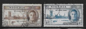 Nigeria 71-72 WWII Peace set Used