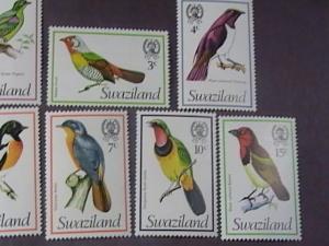 SWAZILAND # 244-258-MINT/HINGED---COMPLETE SET---BIRDS----1976