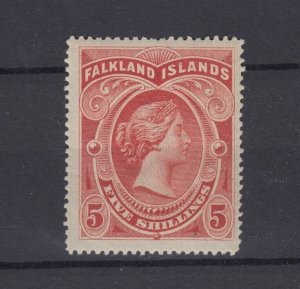Falkland Islands QV 1898 5/- SG42 MH BP7702