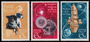 Russia Scott 3223-3225 (1966) Mint NH VF Complete Set C