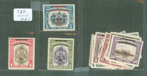 North Borneo #223-37  Single (Complete Set)