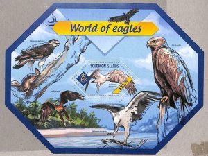 A4903 - SALOMON ISLANDS - ERROR MISPERF special block: 2014, eagles, birds-