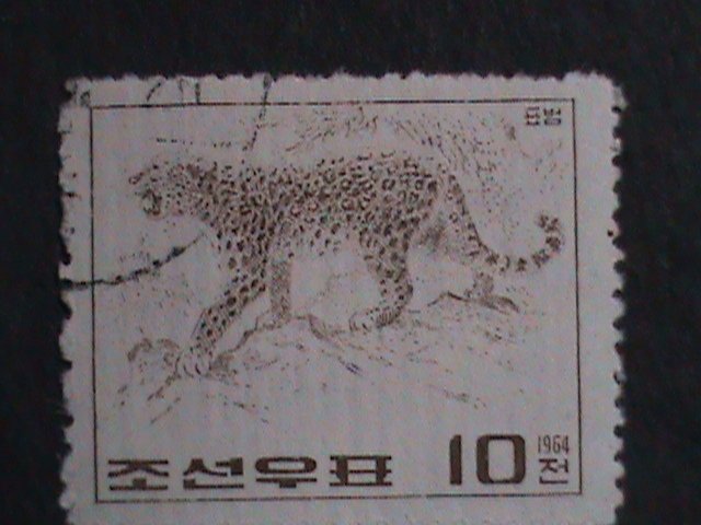 ​KOREA-1964-SC#556 WILD ANIMAL-TIGER-VERY OLD USED -STAMP-VERY FINE
