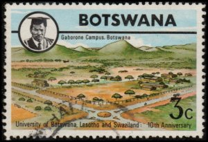 Botswana 106 - Used - 3c University of Botswana-Lesotho-Swaziland (1974)