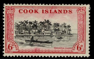 COOK ISLANDS GVI SG155, 6d black & carmine, M MINT. 