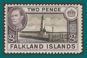 Falkland Islands 1938 Memorial, 2d MLH #86,SG149