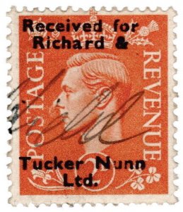 (I.B) George VI Commercial Overprint : Richard & Tucker Nunn Ltd