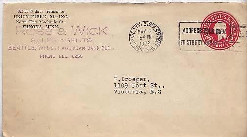 United States, Washington, Postal Stationery