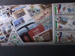 NORFOLK ISLAND 1984-SC#346a AUSIPEX'84 STAMP SHOW -MNH STRIP VERY FINE-