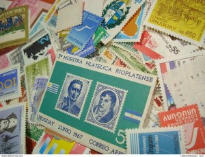 Uruguay Stamp Collection 1000 Different Stamps Used & Mint High Catalogue Value