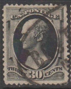 U.S. Scott #190 Hamilton Stamp - Used Single