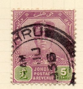 Johore 1921-36 Early Issue Fine Used 5c.