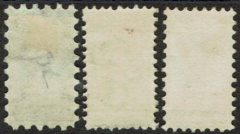 SOUTH AUSTRALIA 1883 QV 1/2D PERF 10, 13 AND 15