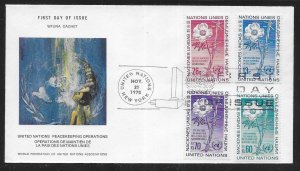 United Nations NY 265-66, G55-56 Peace Keeping WFUNA Cachet FDC