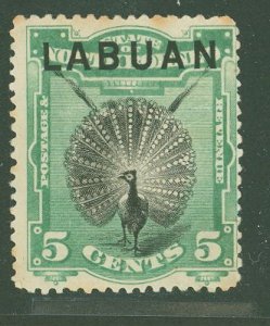 Labuan #52v Unused Single