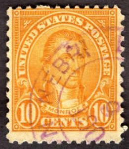 1927, US 10c, James Monroe, Used, Sc 642