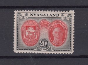 Nyasaland KGVI 1945 20/- SG157 MNH BP10340