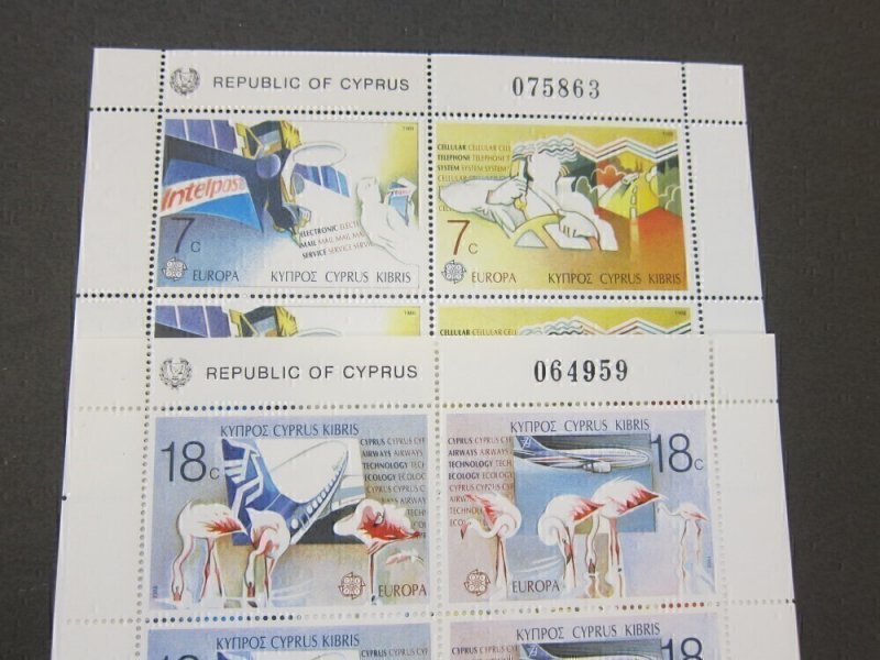 Cyprus 1988 Sc 702a-04a sheet(5) set MNH