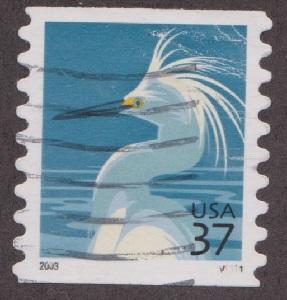 US #3829 Snowy Egret Used PNC Single plate #V1111