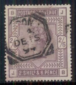 GREAT BRITAIN #96 2sh6p lilac, used, VF, Scott $150.00