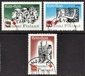 Finland Scott B188-90 complete set F to VF used.  FREE...