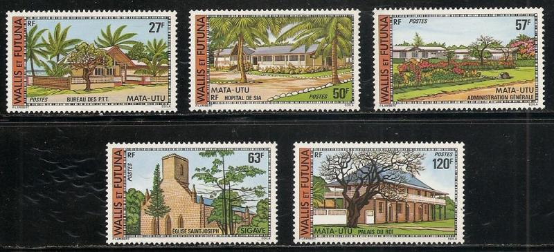 Wallis and Futuna Islands 200-4 1977 Buildings set MNH