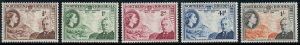 Northern Rhodesia  #54-58  Mint LH CV $3.60