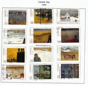 CANADA  1984 - Painting    -  VF-used set # 1016-1027