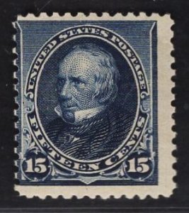 US #227 15c Indigo Clay MINT NH  SCV $550