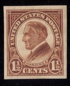 US Sc 576 MLH ,Og 1-1/2c Imperforate Yellow Brown F-VF