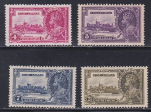 Newfoundland # 226-229, Silver Jubilee, Unused, 1/4 Cat.