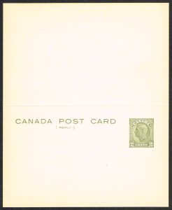 Canada Reply Unused Postcard Unitrade UY76