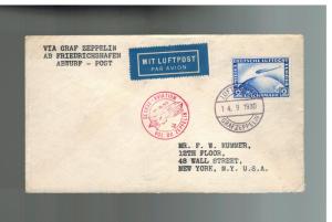 1930 Germany Graf Zeppelin LZ 127 Cover to USA via Switzerland # C36