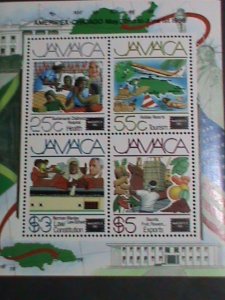 JAMAICA STAMP-1986 SC# 625-8a AMERIPEX'86 STAMP SHOW  MNH S/S SHEET  VERY RARE