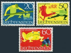 Liechtenstein 458-460, MNH. Mi 518-520. Fairy Tales 1969. Cheated Devil, Toad.