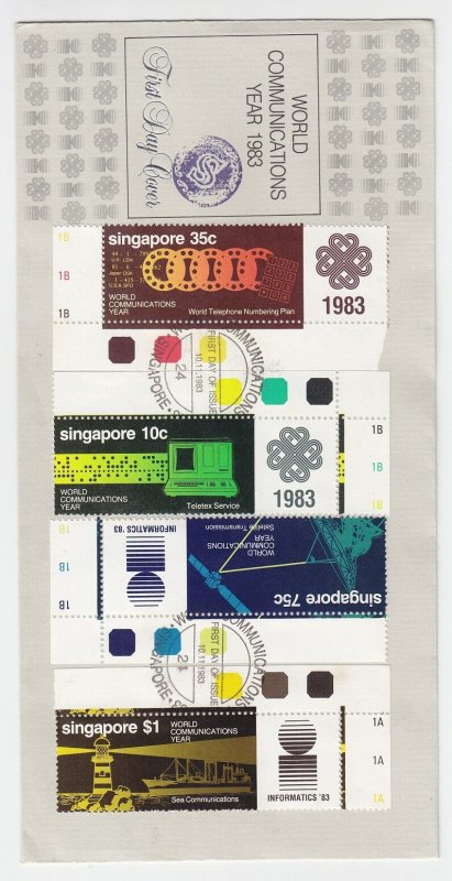 1983, Singapore: World Communications Year, FDC (S18888)