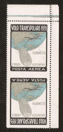 Italy San 53i MLH.1926 Trans-Polar INVERTED CENTER, Imperf Between