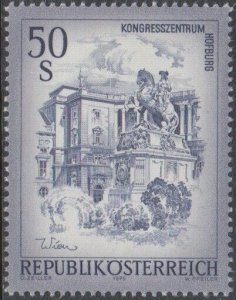 AUSTRIA Sc# 976 MNH FAMOUS SITES HI VALUE ONLY - PRINCE EUGENE STATUE in VIENNA