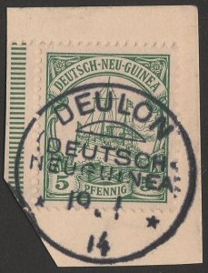 NEW GUINEA - GERMAN Postmark 'Deulon DNG 19 1 14'. ArGe cat €350+. Rare!