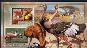 Guinea - Bissau 2007 Birds - Ostriches large perf s/sheet...