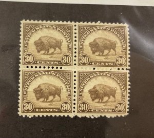 #700 NH, VF   BLOCK of 4 post office fresh... American Buffalo 30c 1931