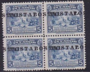 Ecuador #535 fine double overprint block