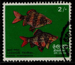 SRI LANKA QEII SG597, 2r black ruby barb, FINE USED.