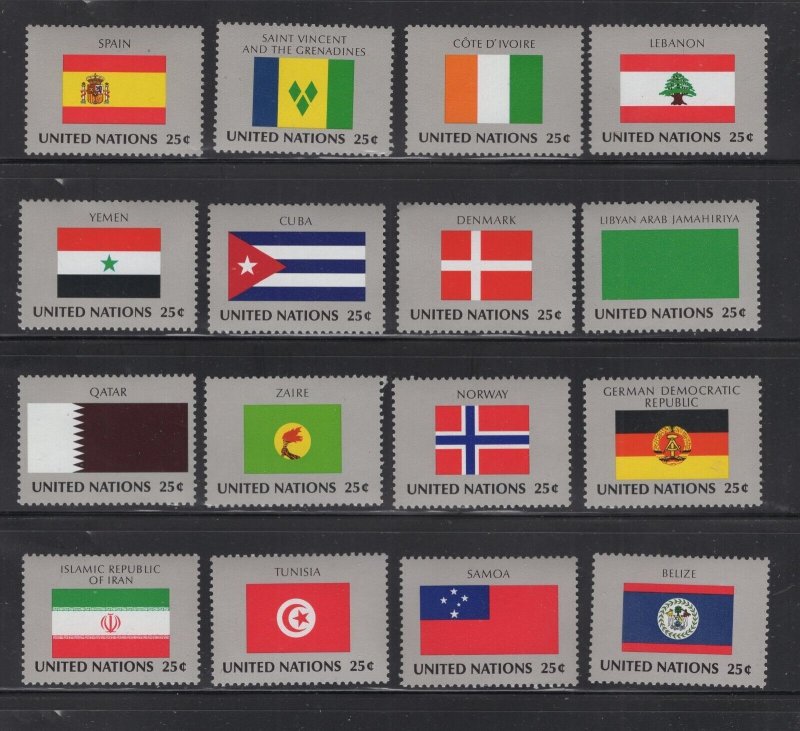 UN #528-43  (1988 Flag set) VFMNH CV $7.20