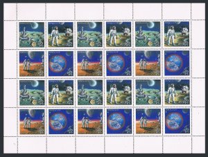 Russia 5833-5836 sheet, MNH. Mi 6020A-6023A. Space Achievements: USSR-USA, 1989.