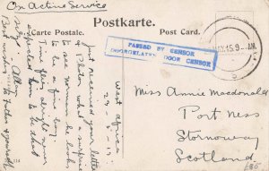 South West Africa 1915 WWI Blank ABPO 5 Karibib Censored Military Postcard