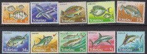 Tokelau Is 104-13 MNH 1984 Local Fish (102)(ad5528)