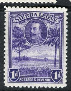 SIERRA LEONE; 1932 early GV issue fine Mint hinged 1d. value